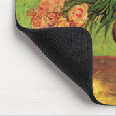 オレアンダースと書籍の花瓶ビンセント・ヴァン・ゴッホ マウスパッド (コーナー)