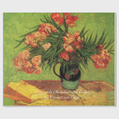 オレアンダースと本の花瓶ヴァン・ゴッホ。ヴィンテージ ラッピングペーパー (フラット)