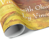 オレアンダースと本の花瓶ヴァン・ゴッホ。ヴィンテージ ラッピングペーパー (ロールコーナー)