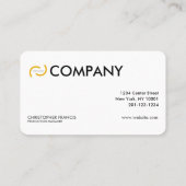 オレエレガントンジカード。カスタマイズロゴを付けます。 名刺 (裏面)