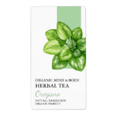 オレガノオーガニックハーブティーのビジネスラベル ラベル (正面)