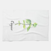オレガノハーブウォーターイラストレーション キッチンタオル (横)