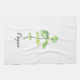 オレガノハーブウォーターイラストレーション キッチンタオル