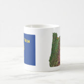 オレゴニア国旗+地図マグカップ コーヒーマグカップ (中央)
