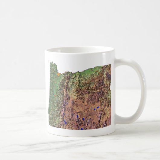 オレゴニア国旗+地図マグカップ コーヒーマグカップ (右)