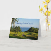 オレゴンからの挨拶 カード (黄色い花)