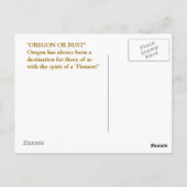 「オレゴンかバストか」はがき!ORを訪問するプロモーション ポストカード (裏面)