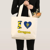 オレゴンが大好き ラージトートバッグ (正面(商品))