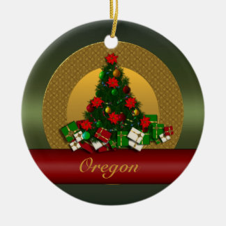 オレゴンのクリスマスツリーのオーナメント セラミックオーナメント