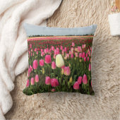 オレゴンのチューリップファーム クッション (ブランケット)