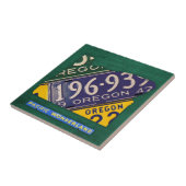 オレゴンのナンバープレートの地図のセラミックタイル タイル (側面)