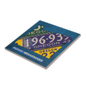 オレゴンのナンバープレートの地図のセラミックタイルV2 タイル (側面)