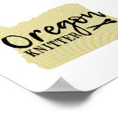 オレゴンのニットターブラック+金ゴールドクラフトルーム ポスター (角)