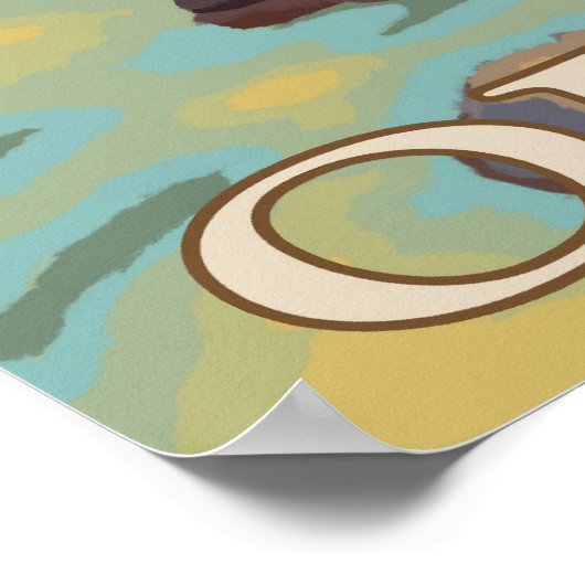 オレゴンのフライ釣り – ヴィンテージ旅行ポスター ポスター (角)