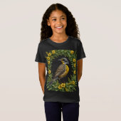 オレゴンのブドウに囲まれた西のメドウラーク Tシャツ (正面フル)