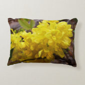 オレゴンのブドウの花イエローワイルドフラワー アクセントクッション (裏面)