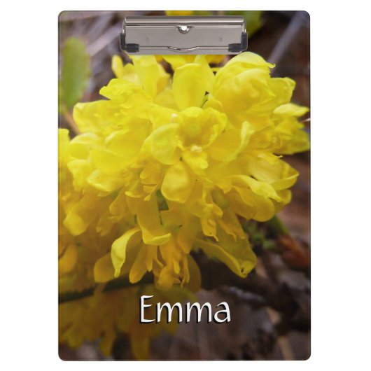 オレゴンのブドウの花イエローワイルドフラワー クリップボード (正面)