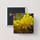 オレゴンのブドウの花イエローワイルドフラワー 缶バッジ (正面&裏面)