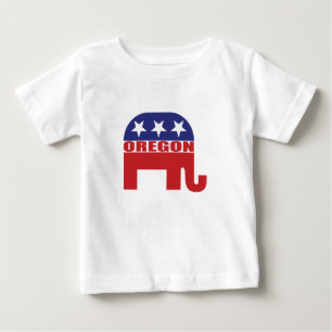 オレゴンの共和党員象 ベビーTシャツ