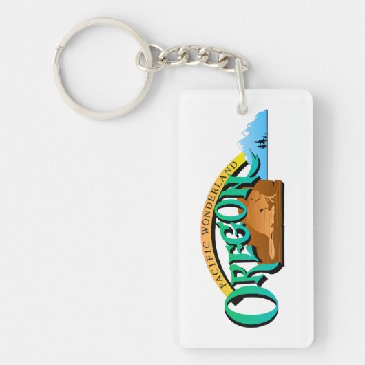 オレゴンの国家、米国(米国)サレム キーホルダー (正面)