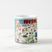 オレゴンの地図マグカップ コーヒーマグカップ (中央)