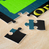 オレゴンの地図 ジグソーパズル (側面)