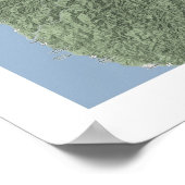 オレゴンの地図 ポスター (角)