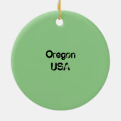 オレゴンの州の印のオーナメントへの歓迎 セラミックオーナメント (裏面)