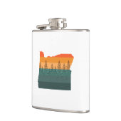 オレゴンの木のシルエット フラスク (左)