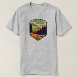 オレゴンの木目トレイルの色 Tシャツ