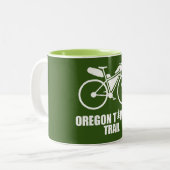 オレゴンの木道ビケパッキング ツートーンマグカップ (正面左)