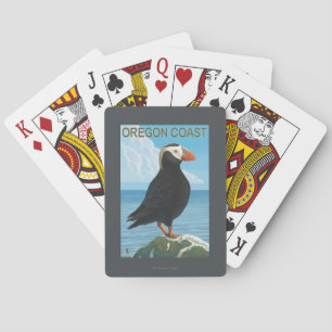 オレゴンの海岸のエトピリカ トランプ