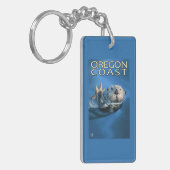 オレゴンの海岸のラッコ キーホルダー (正面左)