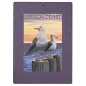 オレゴンの海岸の海カモメ クリップボード (裏面)