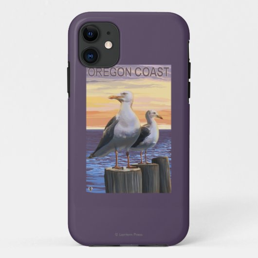 オレゴンの海岸の海カモメ Case-Mate iPhoneケース (裏面)