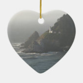 オレゴンの海岸の灯台 セラミックオーナメント (裏面)