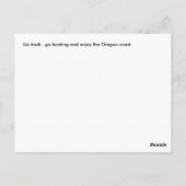 オレゴンの海岸の郵便はがき ポストカード (裏面)