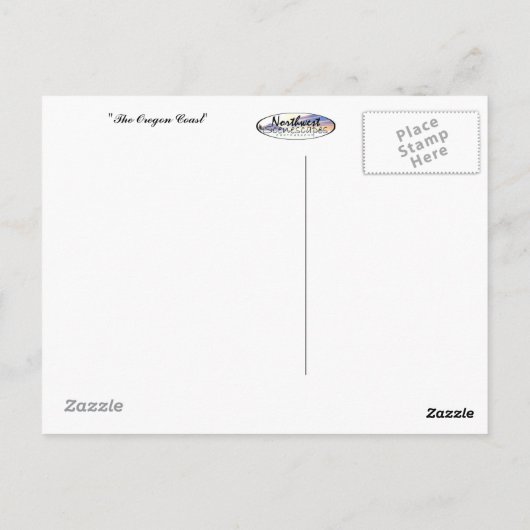 オレゴンの海岸の郵便はがき ポストカード (裏面)