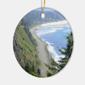 オレゴンの海岸の高い眺め セラミックオーナメント (左)