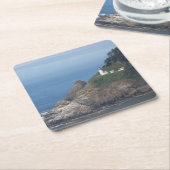 オレゴンの灯台 スクエアペーパーコースター (アングル)