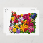 オレゴンの花からの挨拶開花 ポストカード (正面/裏面)