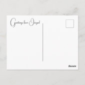 オレゴンの花からの挨拶開花 ポストカード (裏面)