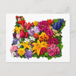 オレゴンの花からの挨拶開花 ポストカード
