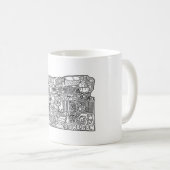 オレゴンの落書きのコーヒー・マグ コーヒーマグカップ (正面右)