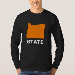 オレゴンの袖口付き長袖T州 Tシャツ