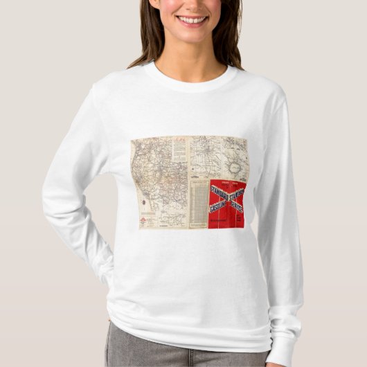 オレゴンの道路図 Tシャツ (正面)