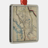 オレゴンの領域2の地図 メタルオーナメント (右)