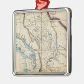オレゴンの領域2の地図 メタルオーナメント (左)