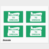 オレゴンへようこそ – USA Road Sign 長方形シール (シート)