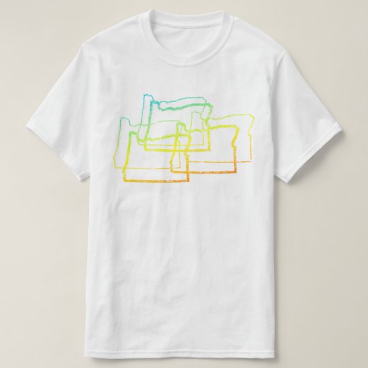 オレゴンぼやけル Tシャツ (デザイン正面)